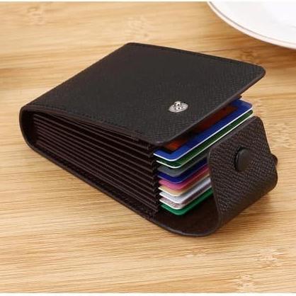 

Dompet Kartu Kredit Vertical Leather Credit Card Holder Wallet