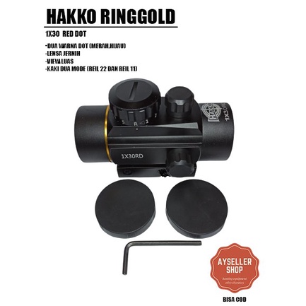 red dot hakko 1x30 ring gold bukan bsa bukan bushnell bukan gsr