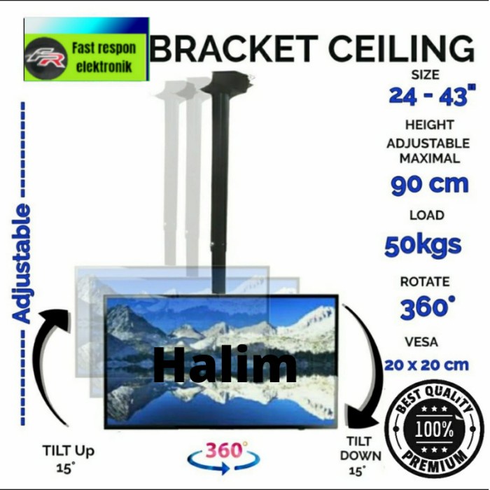 [Ori] Bracket Tv/ Braket Tv Gantung 43 42 40 39 32 29 26 24 Inch Terbaru