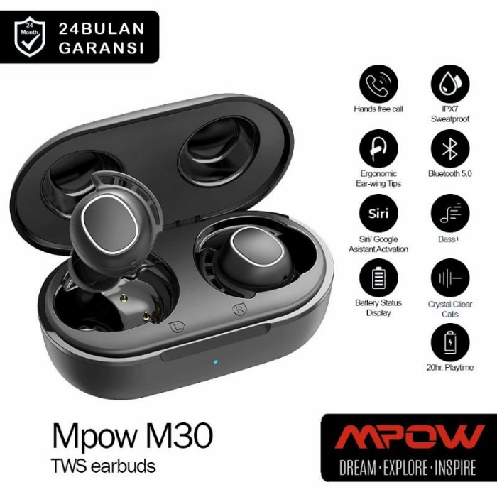 ✅Original Mpow M30 Tws Earbuds Original Garansi Resmi Bisa Sameday