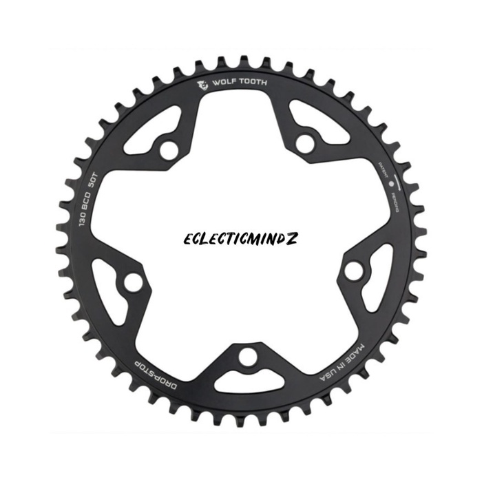 ✨Ori Wolf Tooth Chainring 46T Bcd 130 Gravel/Cx/Road Chainring Drop Stop B Bisa Sameday