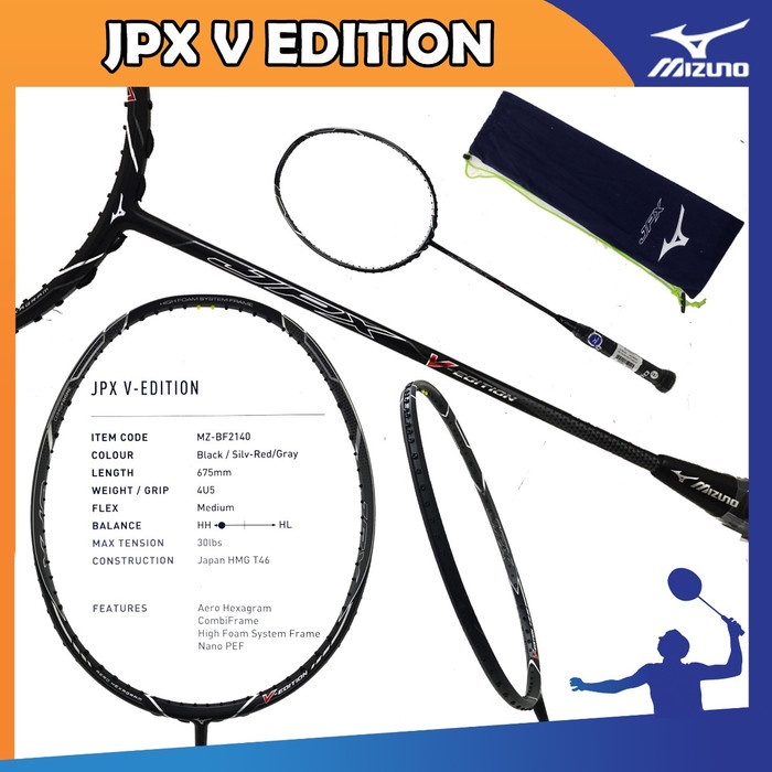 [Best Seller] Mizuno Raket Badminton Mizuno Jpx V Edition Original Bisa Gojek
