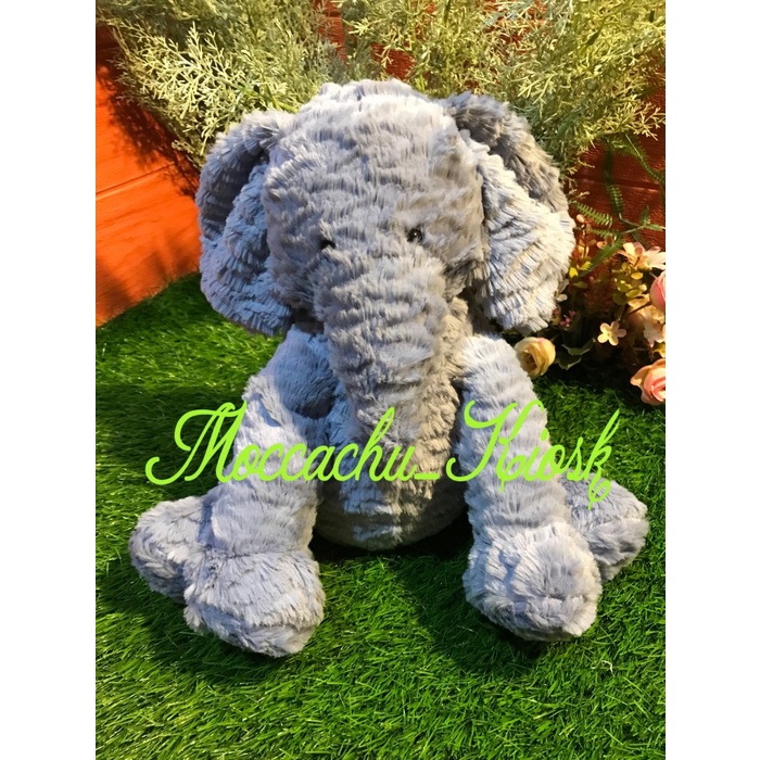 ✅New Ori Jellycat Fuddlewuddle Elephant Large / Boneka Gajah Biru Besar Limited