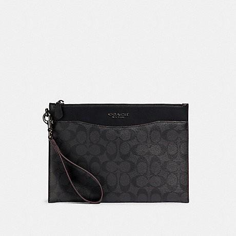 Coach Men Clutch In Signature (Coach 91285) 100% Original Coach