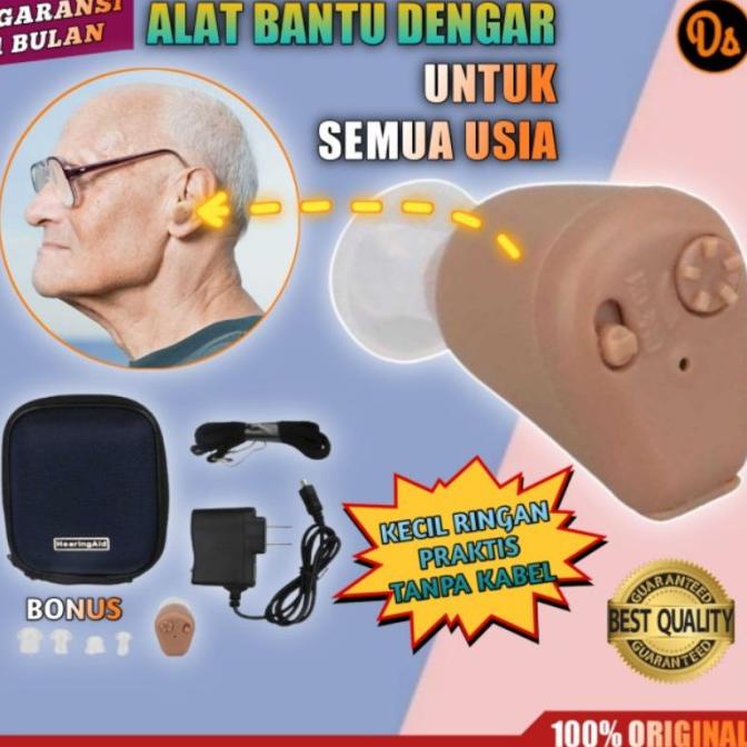 Alat Bantu Dengar Pendengaran Telinga Orang Tua Tuli Charger Original