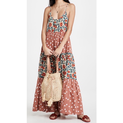 [Ori] Dress Wanita Pink Dot Flower SM Diskon