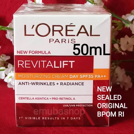 [Original] L'Oreal Loreal Paris Revitalift Dermalift Day Cream Anti Aging 50Ml Terbaru