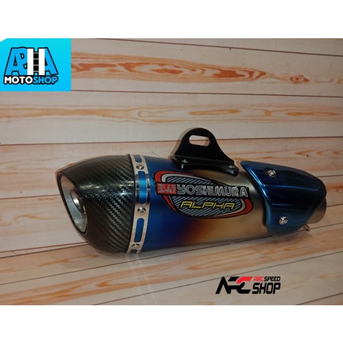 ✨Termurah Knalpot Yoshimura Alpha Series Blue Thailand Ninja 250 Fi Slip On Limited