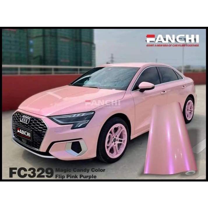 

TERMURAH 50CM STICKER FANCHI FC329 MAGIC CANDY COLOR FLIP PINK PURPLE 50CM !!!!