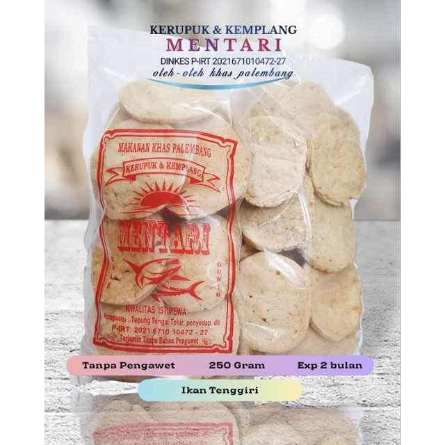 

Kerupuk Kulit Kemplang Kulit Super Ikan Tenggiri Khas Palembang 250 Gram