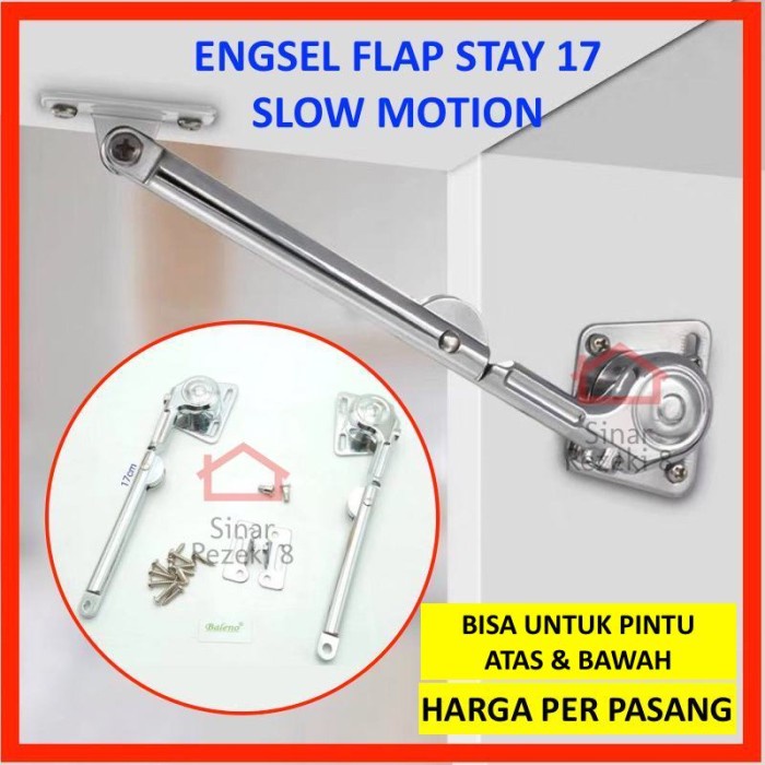 Terlaris Engsel Flap Stay 17 / Pintu Lemari Hidrolik Dapur Swing Kitchen Atas
