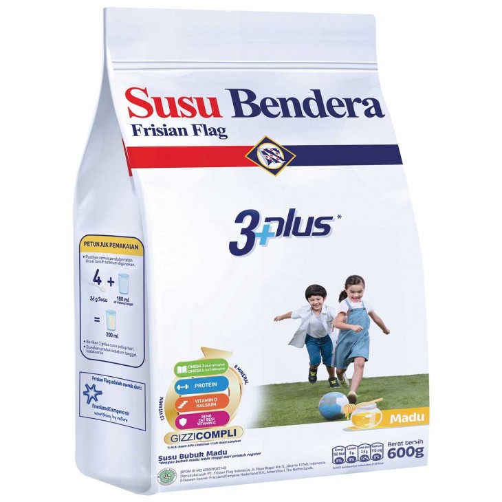 

SUSU BENDERA FRISIAN FLAG 3+ HONEY 600 GRAM MADU SUSU BUBUK ANAK