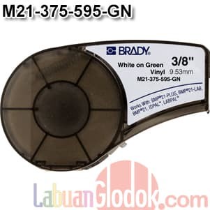 

✨Sale Tape Label Brady Vinyl 9Mm White On Green M21-375- 595-Gn/Stiker Limited