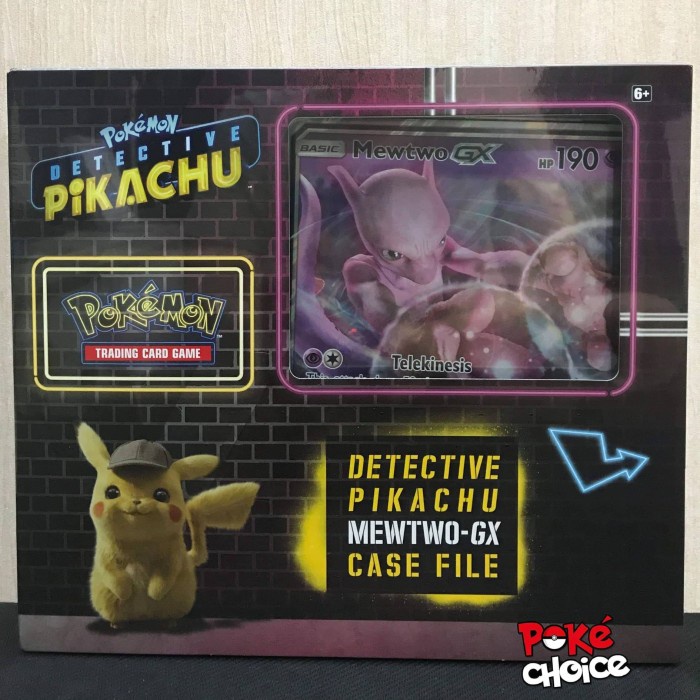 ✨Baru Pokemon Card Detective Pikachu Mewtwo Gx Case File Collection Box Terbatas