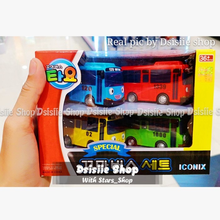 ✅New Tayo The Little Bus Mini Toy 4 Set / Tayo Rogi Fani Lani Made In Korea Diskon