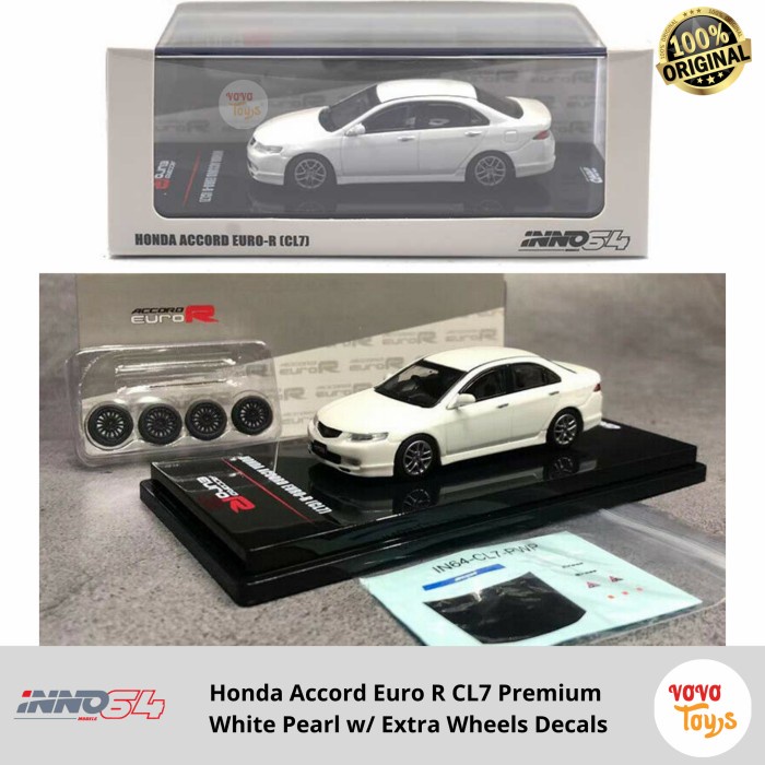 ✅New Inno 1/64 Honda Accord Euro R Cl7 White Pearl With Extra Wheel Inno64 Bisa Gojek