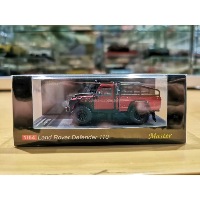 ✅New 64 Master Land Rover Defender D110 Pick Up Metallic Red Bisa Gojek