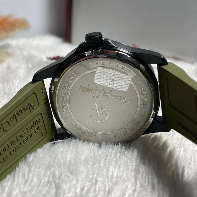 Jam Tangan Pria Alexandre Christie Ac 6656 / Ac6656 Black Green