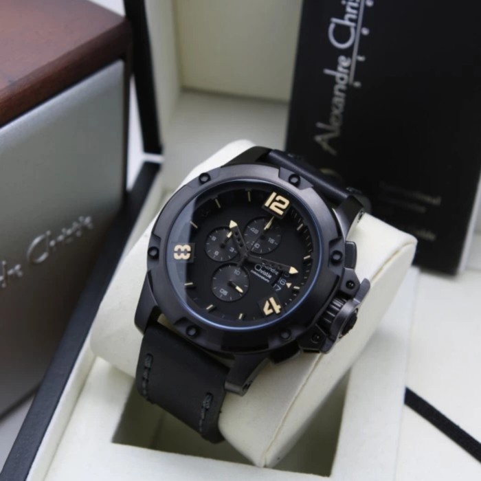 ✅Termurah Alexander Christie Pria Ac 6295 Cowok Full Black Kulit Hitam Ori Terbaru