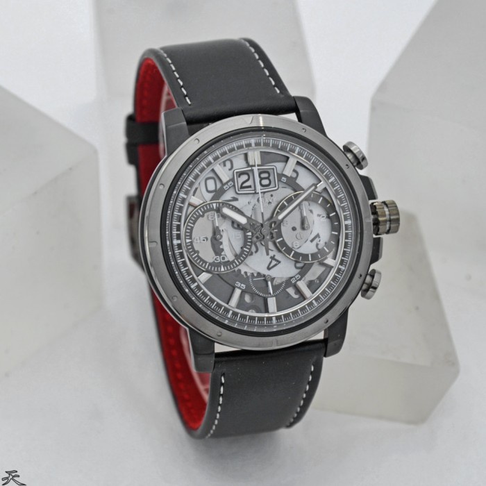 ✅Sale Jam Tangan Pria Swiss Navy Original 6812 Chronograph Black Red Bisa Sameday