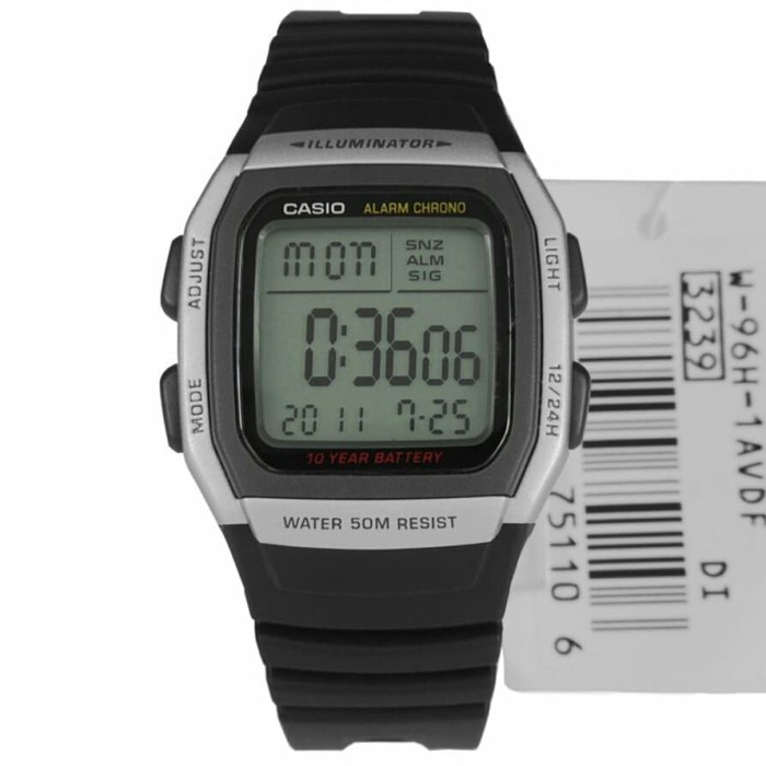 ✅Ori Jam Tangan Casio W96H / W-96H-1Av Original  Bergaransi Terbatas