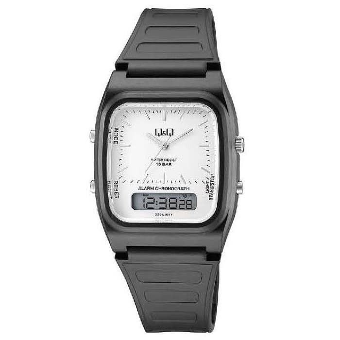 ✅Ori Jam Tangan QQ Original Pria Gz04-001 Hitam Putih Berkualitas