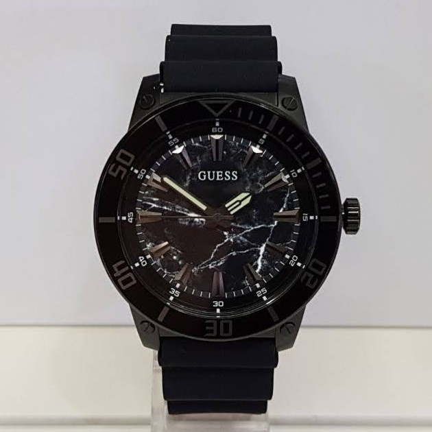 ✅Termurah Jam Tangan Pria Guess Gw0420G3 Black Rubber Strap Terbatas