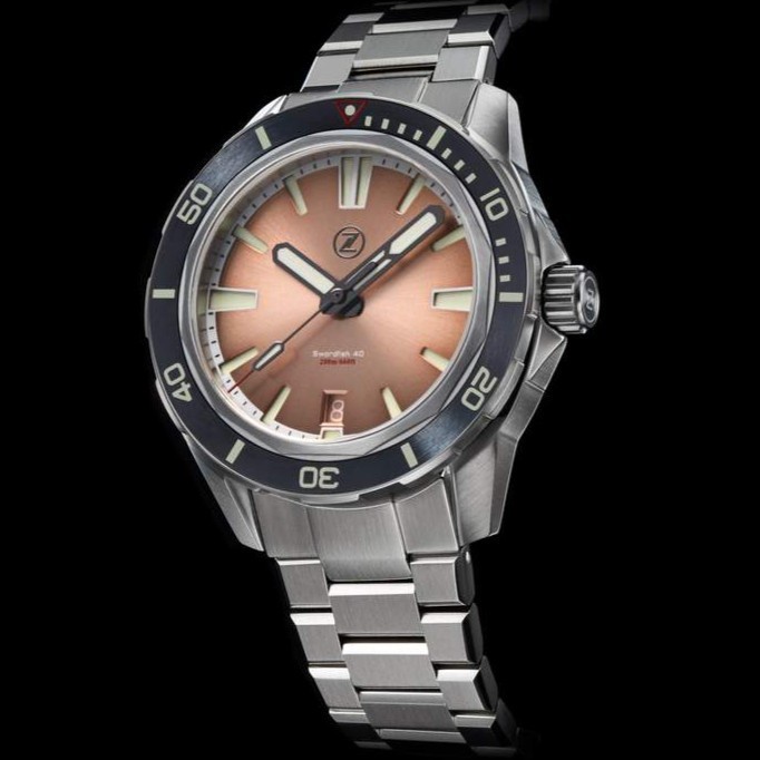 ✅Ori Zelos Swordfish 40Mm Ss Salmon Dial Limited Edition 150 Pcs Bisa Gojek