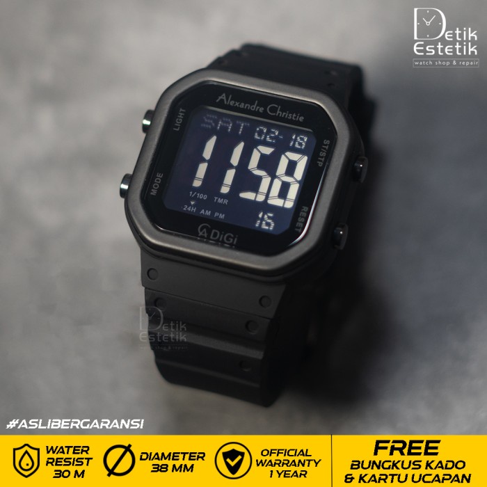 ✅New Alexandre Christie Ac 9347 Lh / Ac9347Lh Digital Black Women Original Terbatas