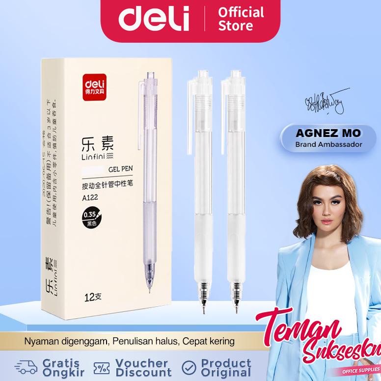 

Deli Gel Pen / Pulpen Gel 0.35 mm Penulisan Halus Nyaman Digenggam A122
