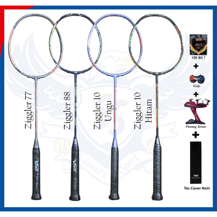 [New Ori] Raket Badminton Murah Original Vse 35 Lbs Berkualitas