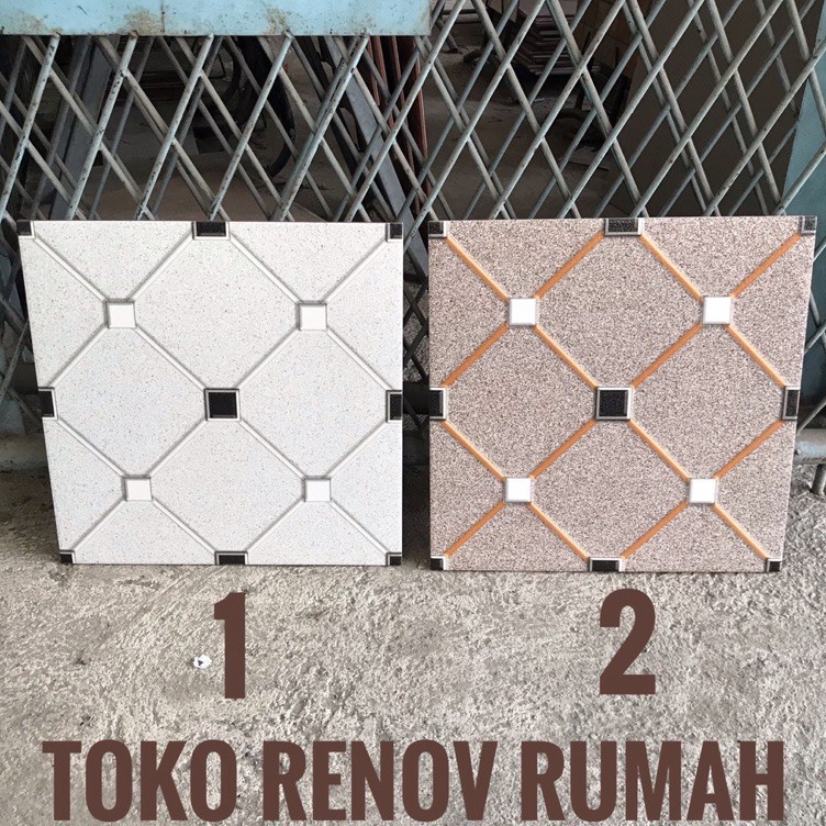 [ART.  E72O] keramik lantai 40x40 motif 3D tetris/ keramik teras/keramik taman/keramik kamar mandi/keramik garasi