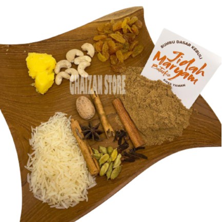 

Bumbu Nasi Kebuli + Beras Basmati 1 Liter / Khas Yaman Komplit Kiss Mete Siap Masak / Kapol India