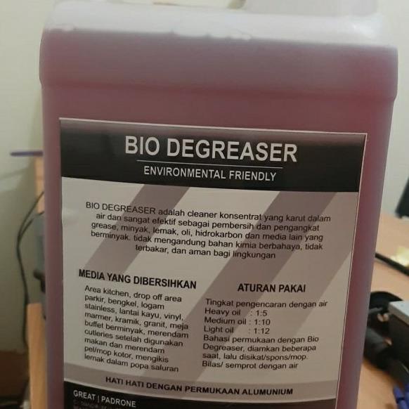 Bio Degreaser - Penghancur Minyak,Oli,lemak,Kerak minyak - 5 Liter
