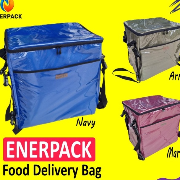 ENERPACK Tas GoFood GrabFood Tas Ojol - Tas Delivery Tas Motor EP-F - Hijau Army ღfgi™