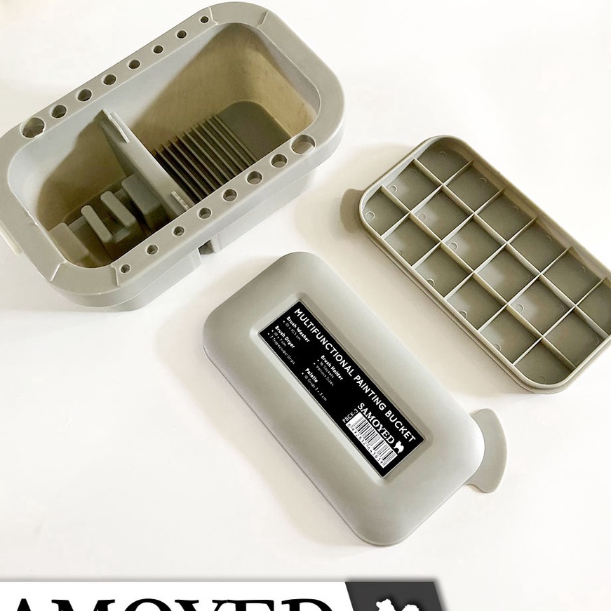 

[Z54➤) Bak / Ember Lukis / Tempat Pencuci / Pengering / Gantungan Kuas / Palet Cat / Multifunction Painting Bucket / Barrel / Brush Washer / Dryer / Holder / Palette Samoyed PBCK-3..