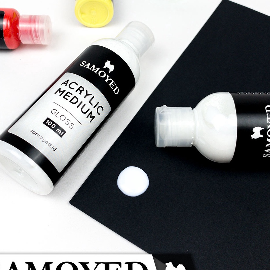 

[W34㊚] Cairan Pengencer Cat Lukis Akrilik / Acrylic Painting Liquid Medium / Varnish 100 ml Samoyed ACMD..