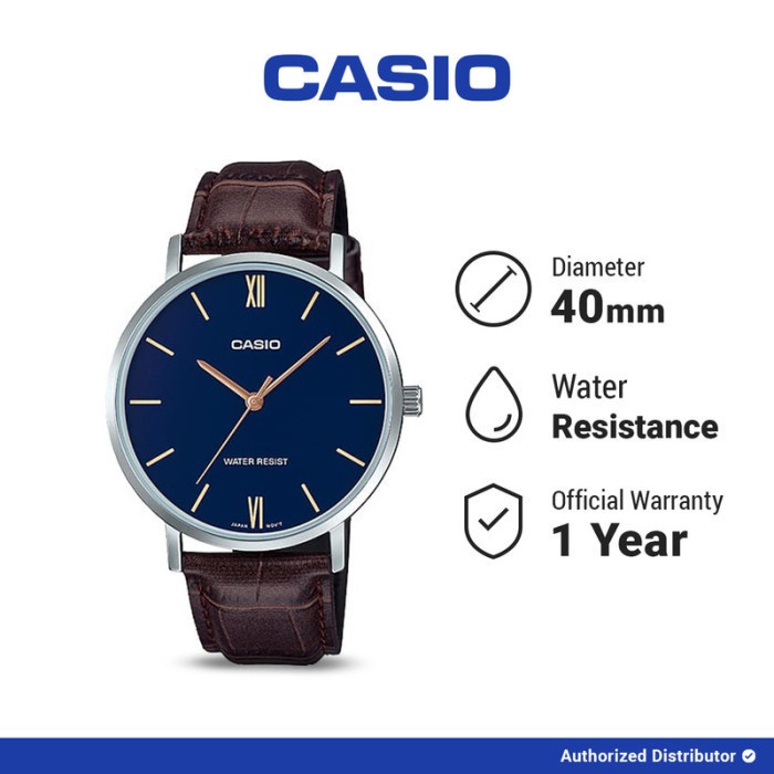Casio Jam Tangan Pria MTP-VT01L-2BUDF