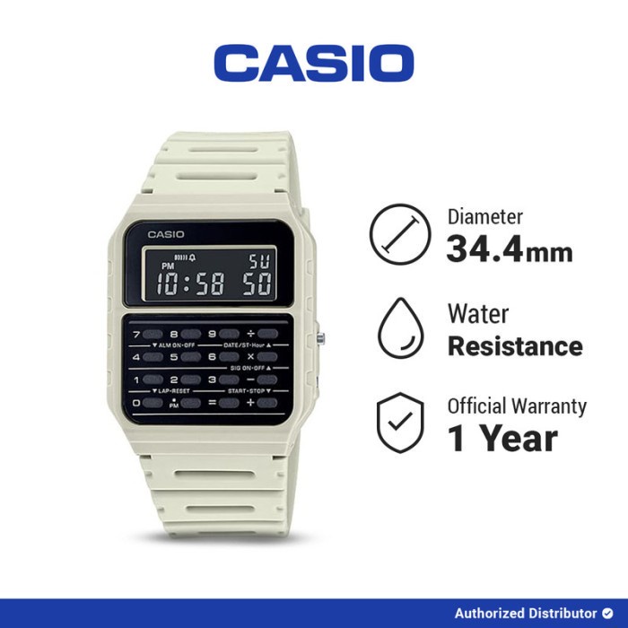 Casio Jam Tangan Pria CA-53WF-8BDF Databank Digital Dial Original