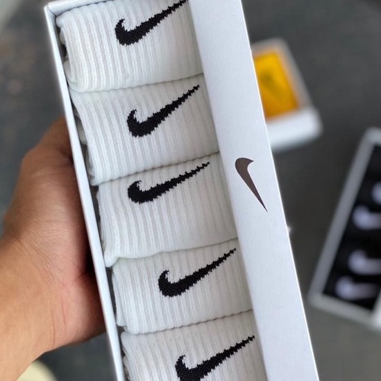 (D59➸] NIKE SOCK/ KAOS KAKI NIKE / NIKE SOCK ORIGINAL INDONESIA BNWB / 1BOX 5PSG PUTIHterviiral»