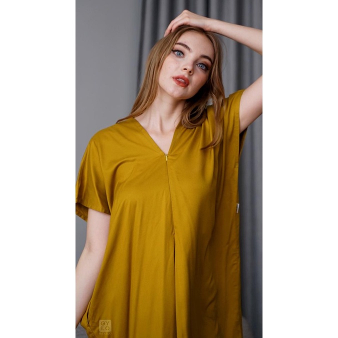 Terbaik Daster Kaftan Busui/Kaftan Jumbo/Dress Kaftan/Kaftan Rayon/Kaftan Mura - Lime Limited Editio