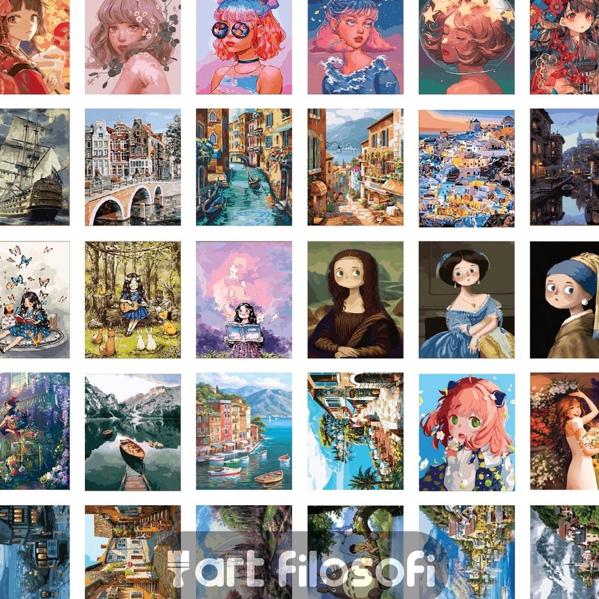 

[X00-ご] Paint By Number 40x50cm DIY Kit➲.!!