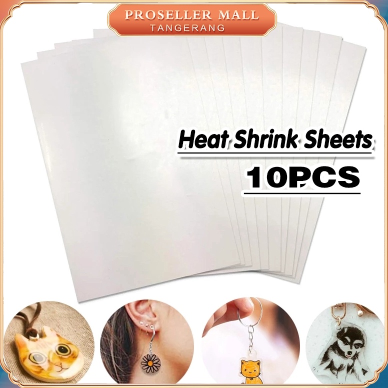 [ART.  T49W] 10pcs DIY Shrinky Dink Plastic / Heat Shrink Sheets / Kertas Heat Shrink 20*27cm