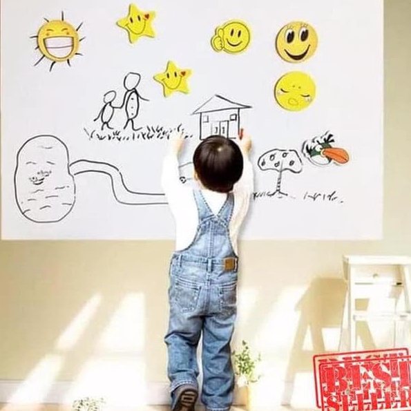 

[S44-㊚] Sticker dinding whiteboard papan tulis tempel white board spidol sticker dinding papan tulis✯.!!