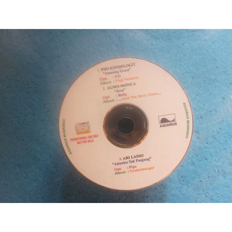CD promo tanpa cover Edo Kondologit, Agnes Monica, Ari lasso