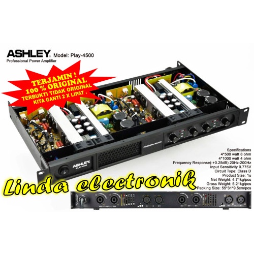 power ashley play 4500 4 channel ORYGINAL CLASS D ashley play4500