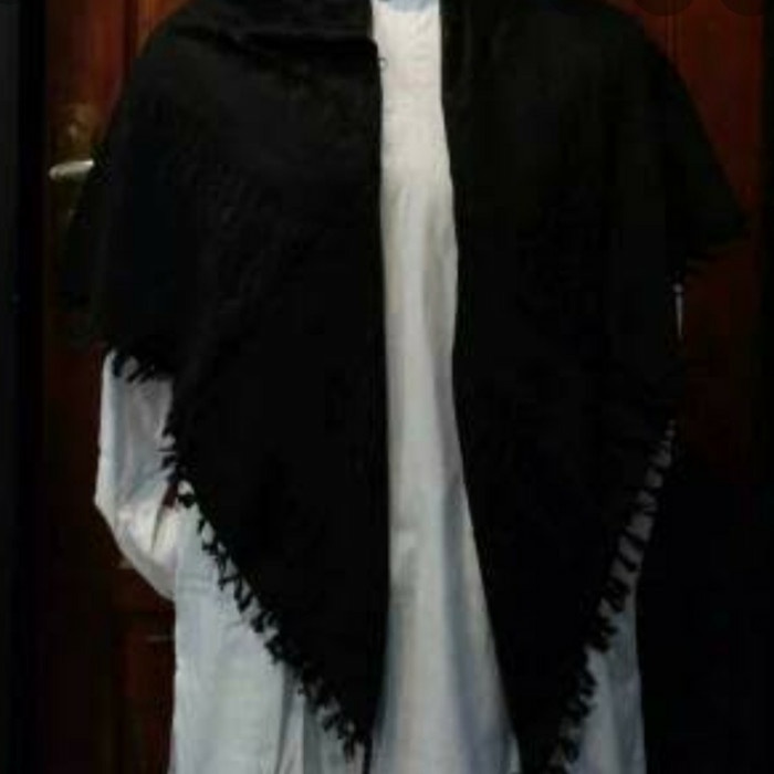 Sorban sorban polos hitam rumbai(L8A7) Sorban Palestina Segi Empat Sorban Yaman Sorban Anak Laki Lak