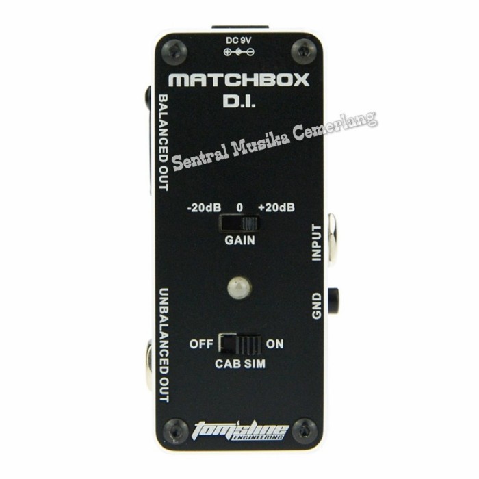 Cabinet Simulator Pedal TOMSLINE AMX-3 MatchBox DI Direct Box Cab Sim