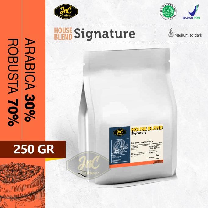 

House Blend JnC Signature 250 Gr 30% Biji Kopi Arabika 70% Robusta