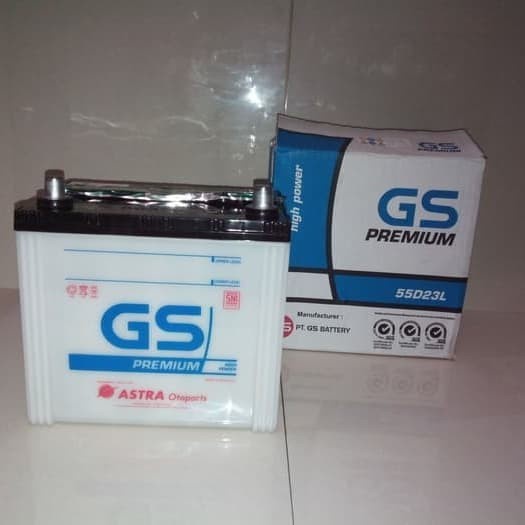 Accu / Aki GS Premium 55D23L 12V 60Ah star